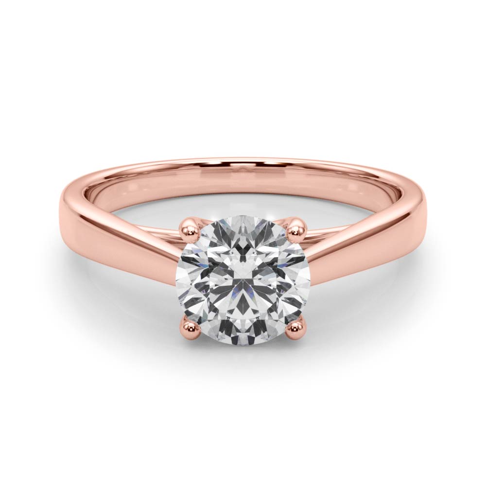 Bella Round Diamond Solitaire Engagement Ring-VIRABYANI